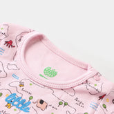 INFANT BOYS KNITTED ROMPER LITTLE ADVENTURER- PINK A-BOO